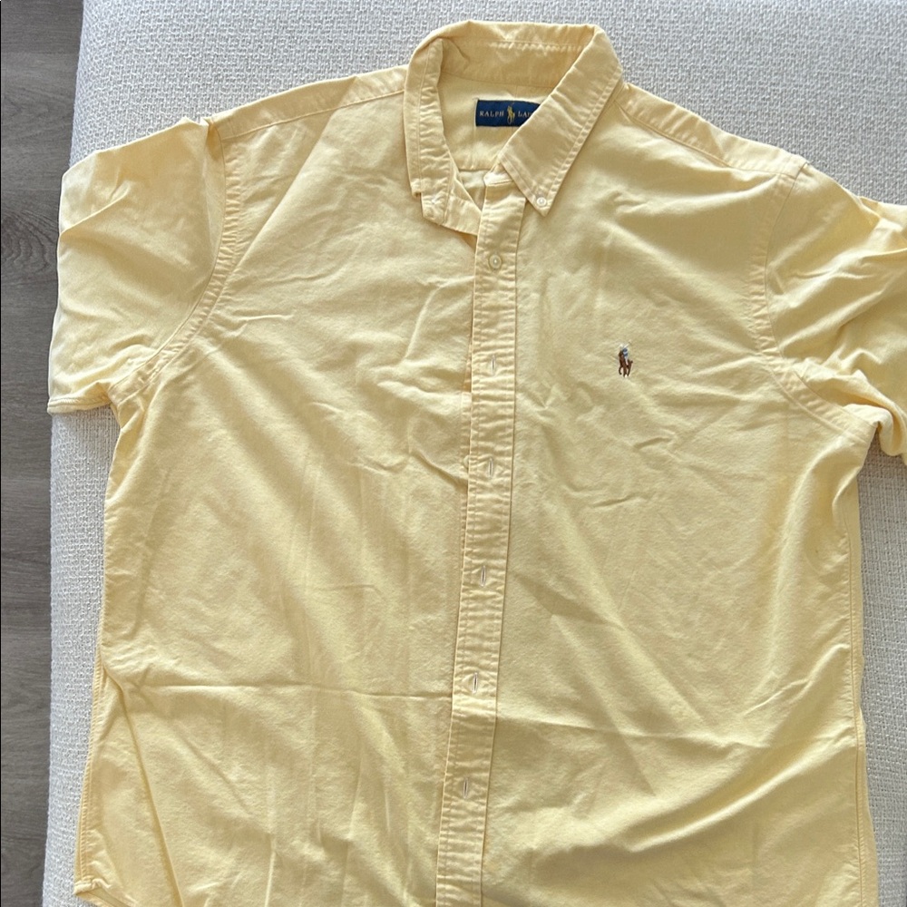 Ralph Lauren Yellow long-Sleeve Oxford Button-Down Shirt